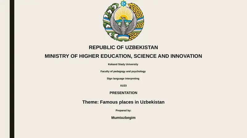 Famous places in Uzbekistan