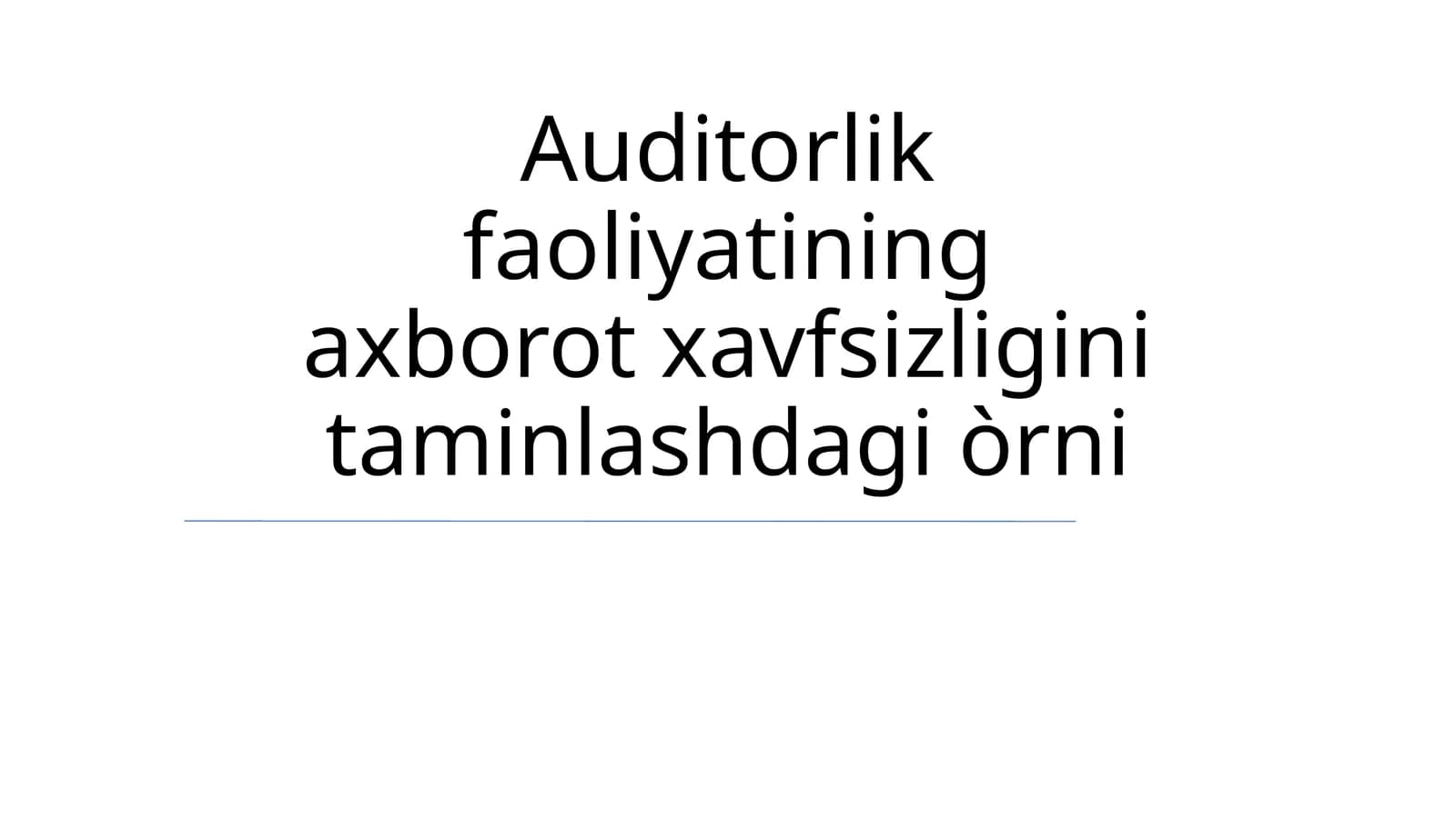 Ilovaning xavfsizlik auditi