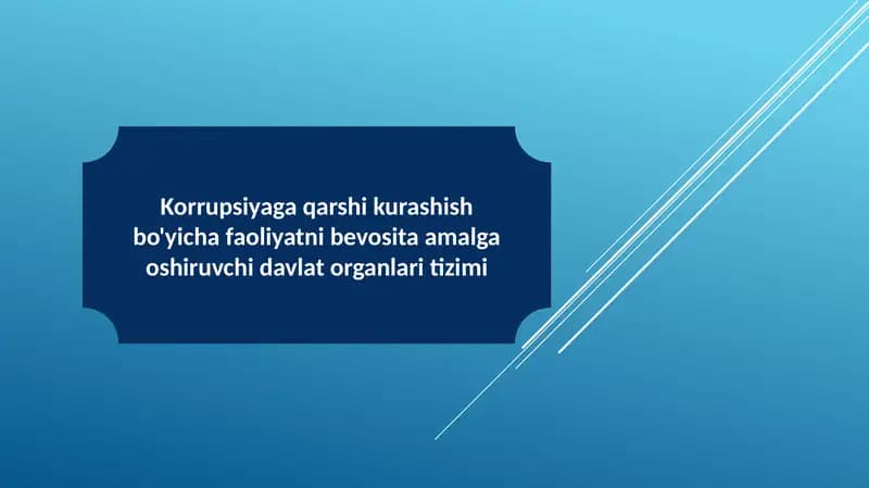 Korrupsiyaga qarshi kurashish