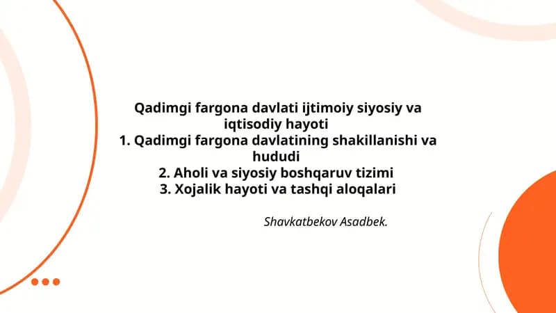 Qadimgi fargona davlati ijtimoiy siyosiy va iqtisodiy hayoti