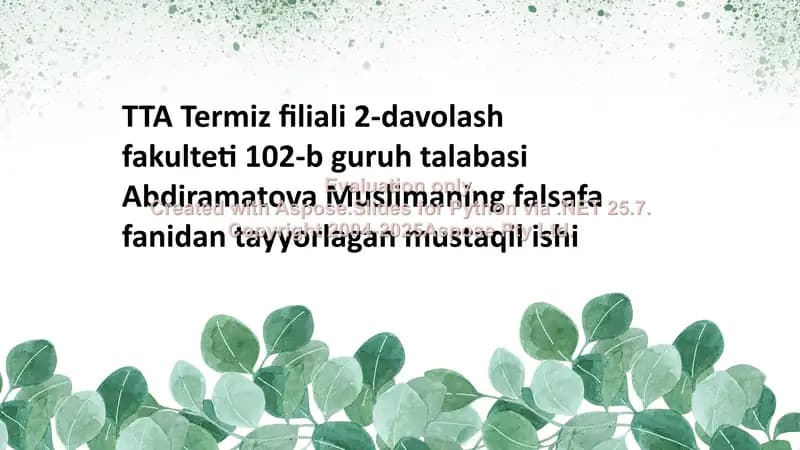 Mutaxassisning dunyoqarash mavqeyi