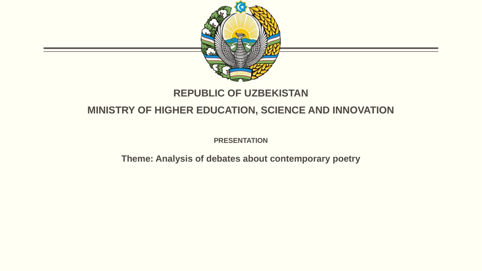 Analysis of debates about contemporary poetry