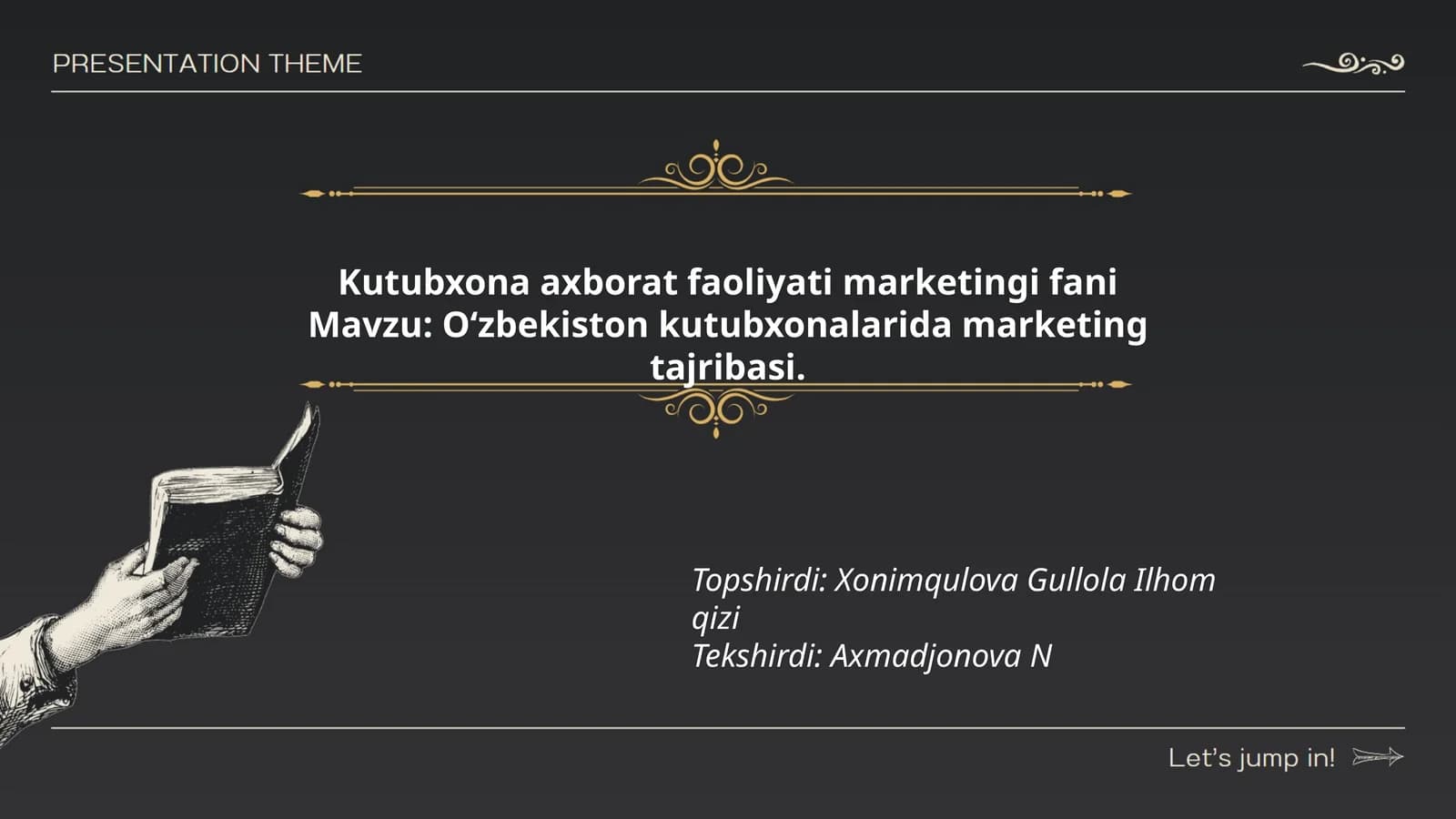 O'zbekiston kutubxonalarida marketing tajribasi