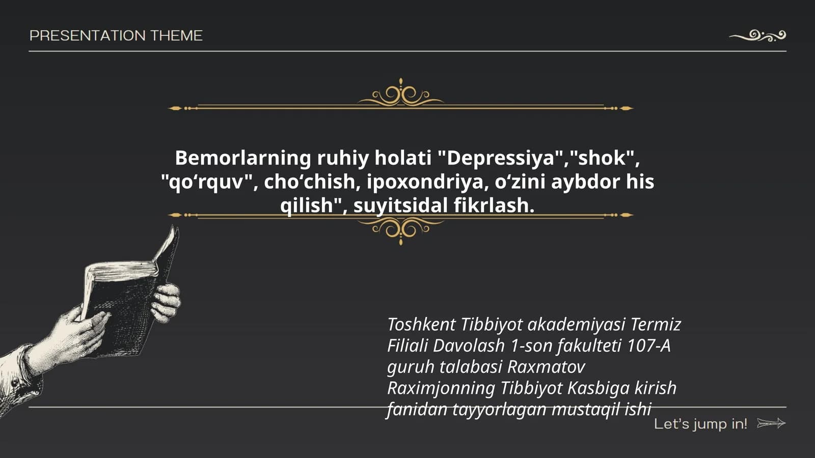 Bemorlarning ruhiy holati