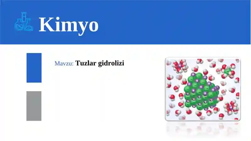 Tuzlar gidrolizi