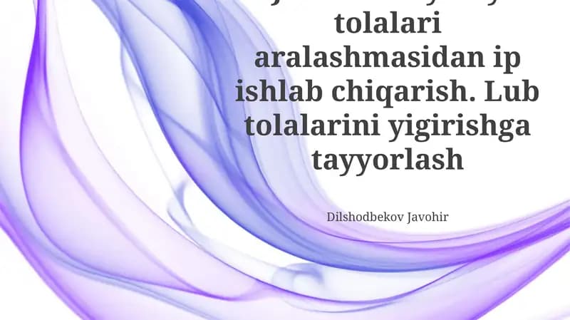 Jute va kimyoviy tolalari
