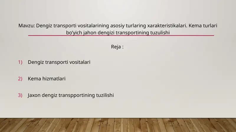Dengiz transporti vositalari