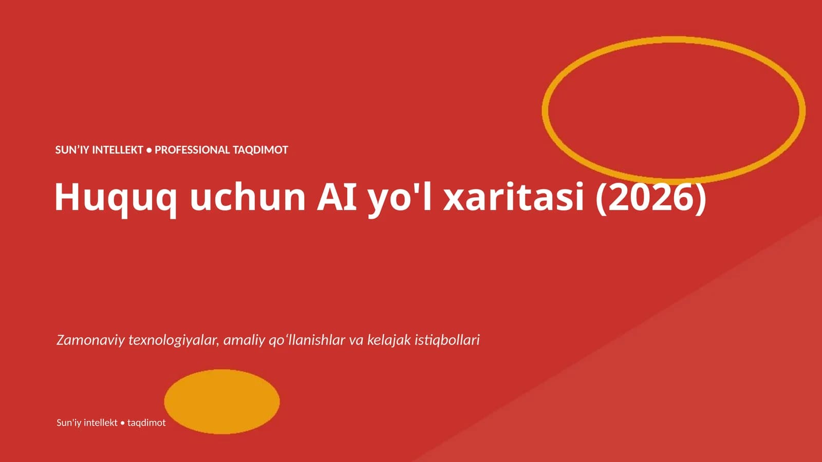 SUNʼIY INTELLEKT • PROFESSIONAL TAQDIMOT