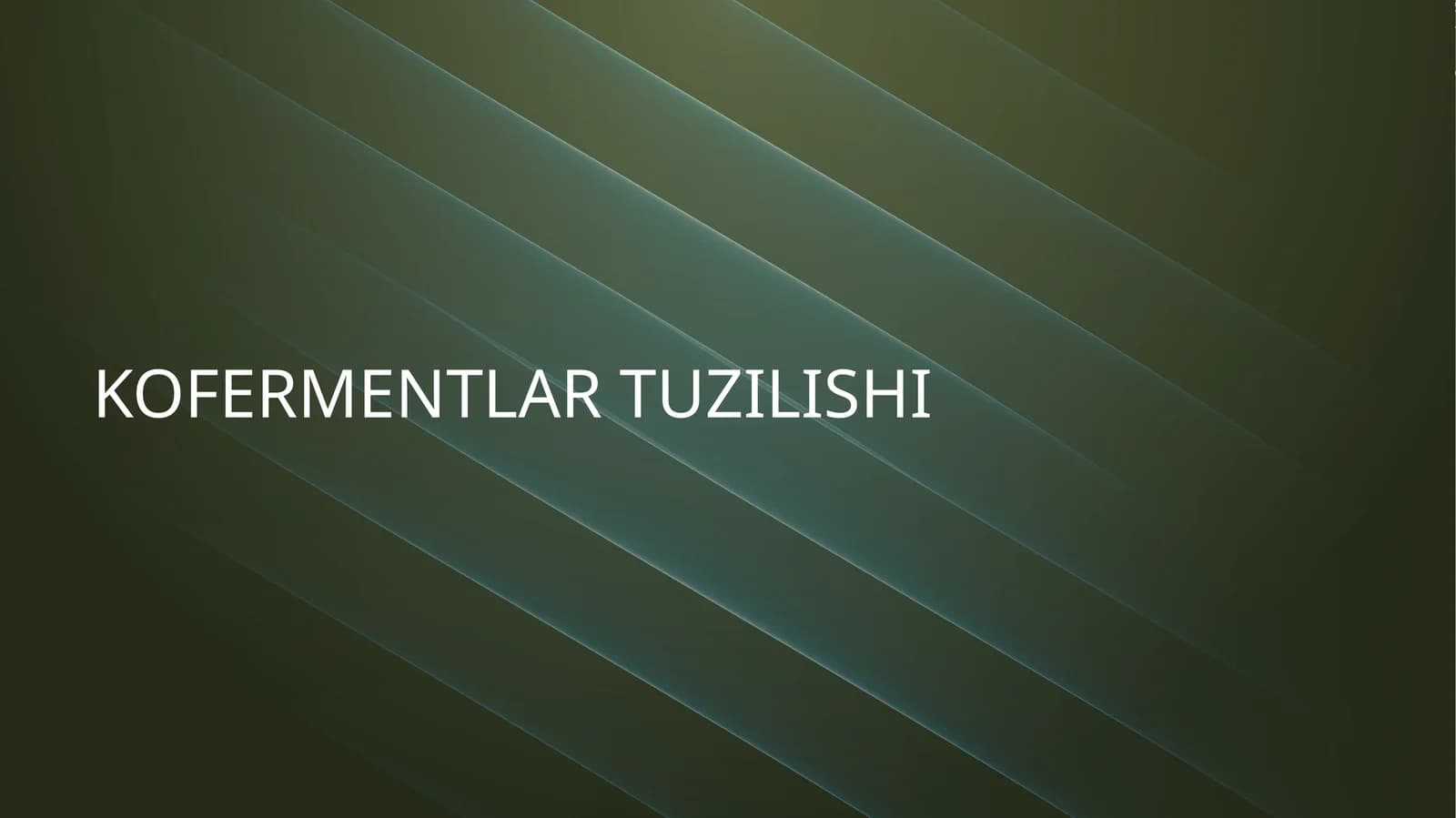 Kofermentlar tuzilishi