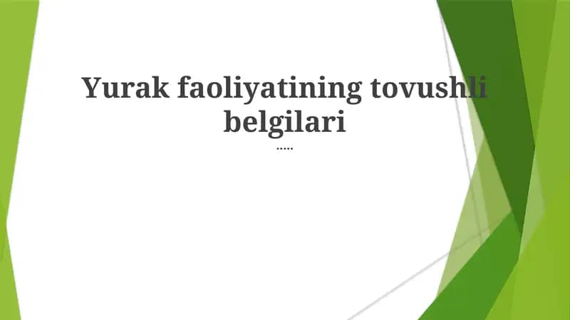 Yurak tovushlarining anormalligi