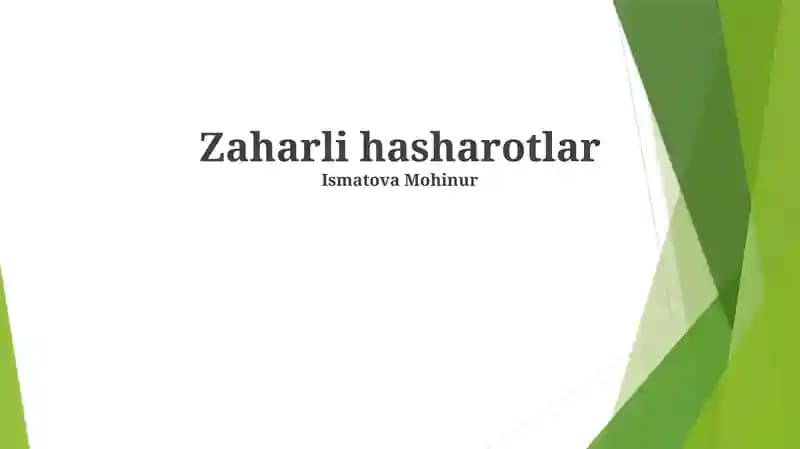 Zaharli Hashamatlar
