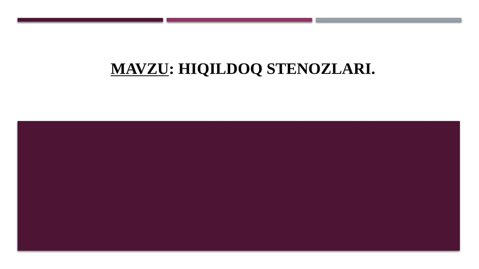 Hiqildoq stenozlari
