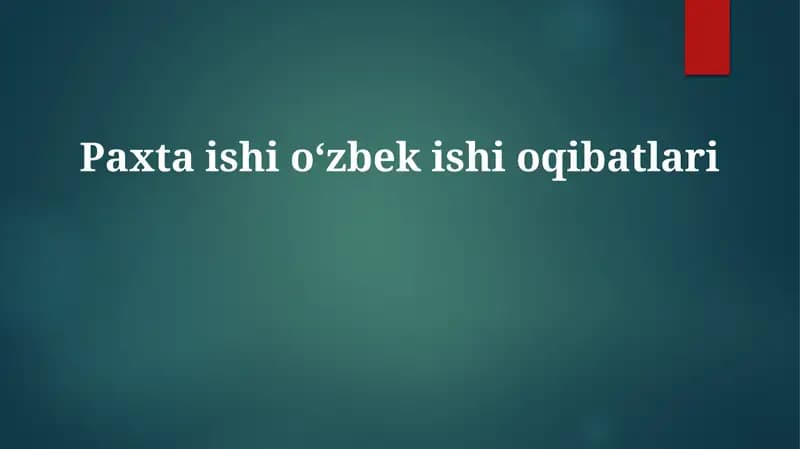 Paxtaishioʻzbekishioqibatlari