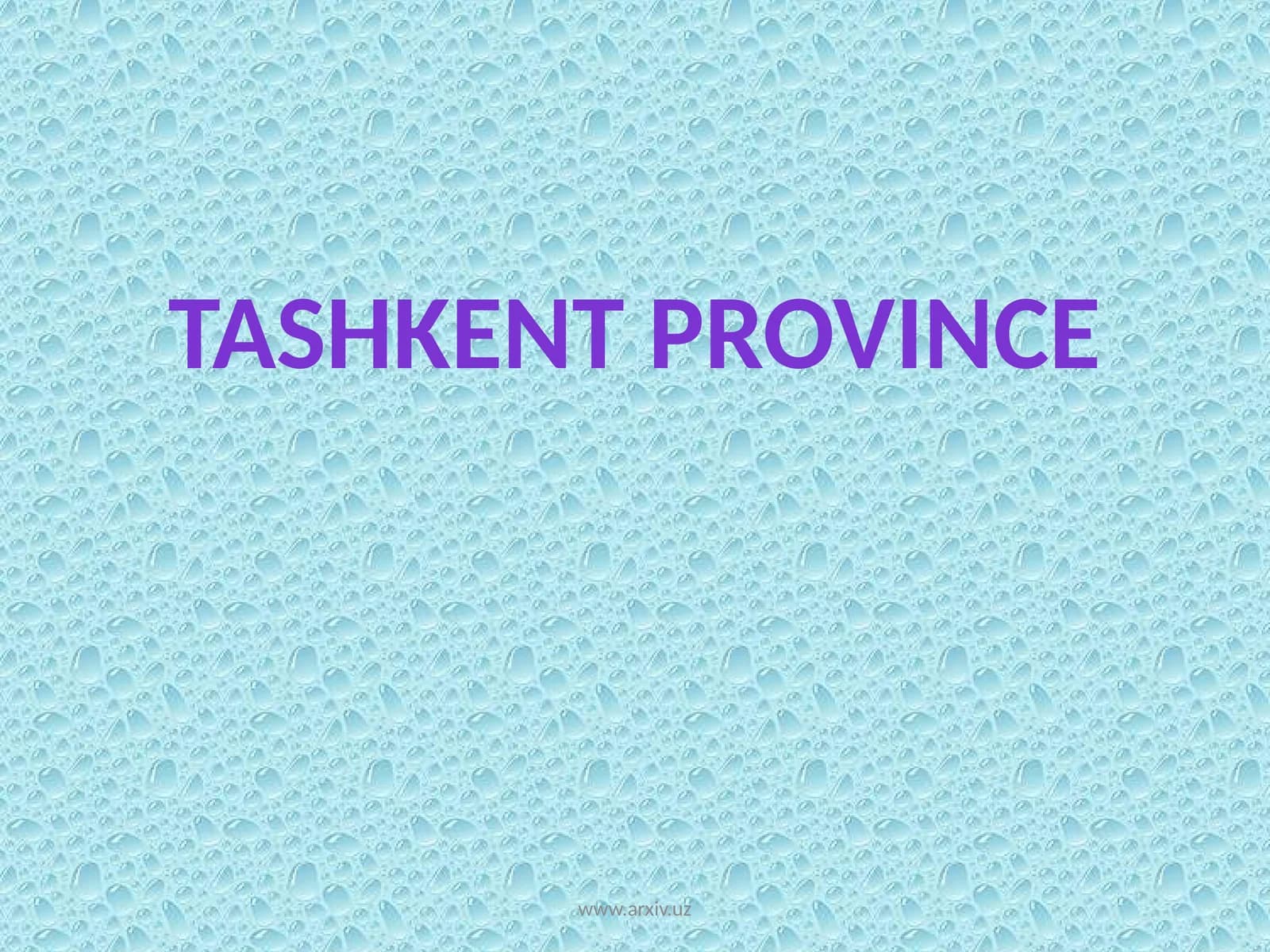 Tashkent province
