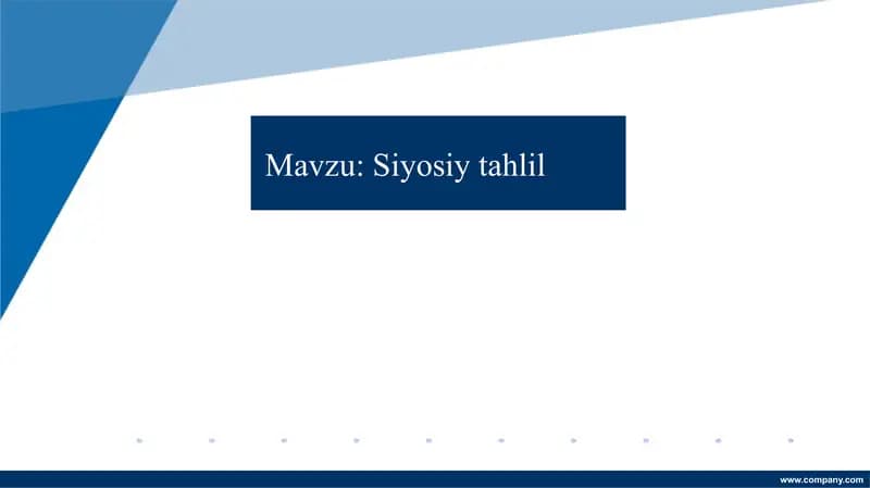 Siyosiy tahlil
