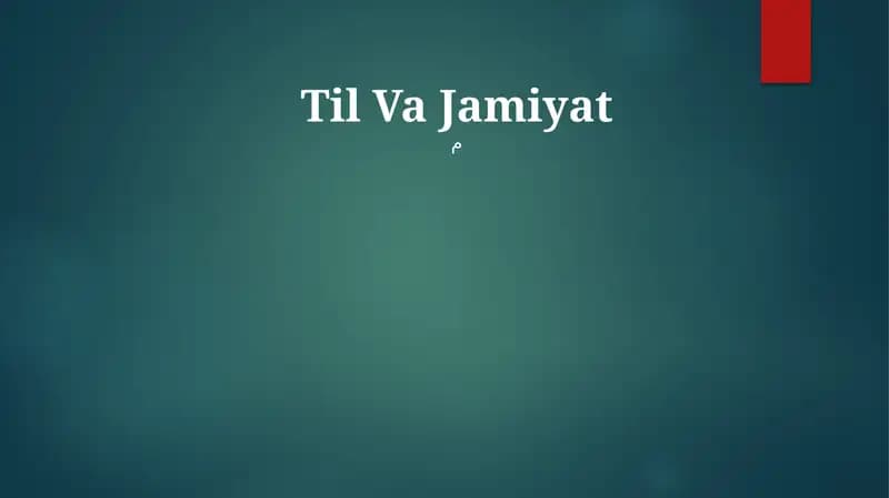 Ijtimoiy lingvistika