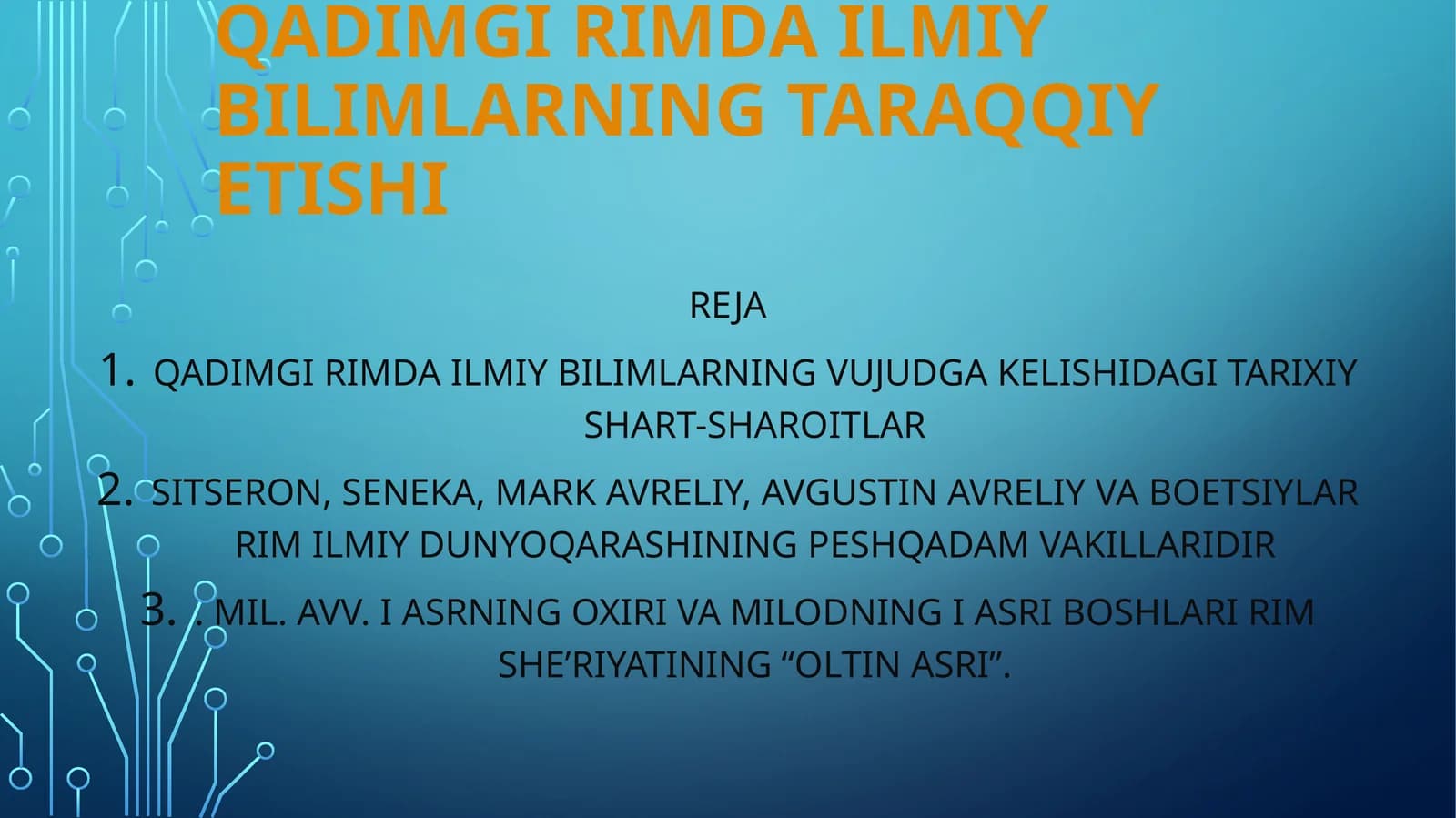 QADIMGI RIMDA ILMIY BILIMLARNING TARAQQIY ETISHI