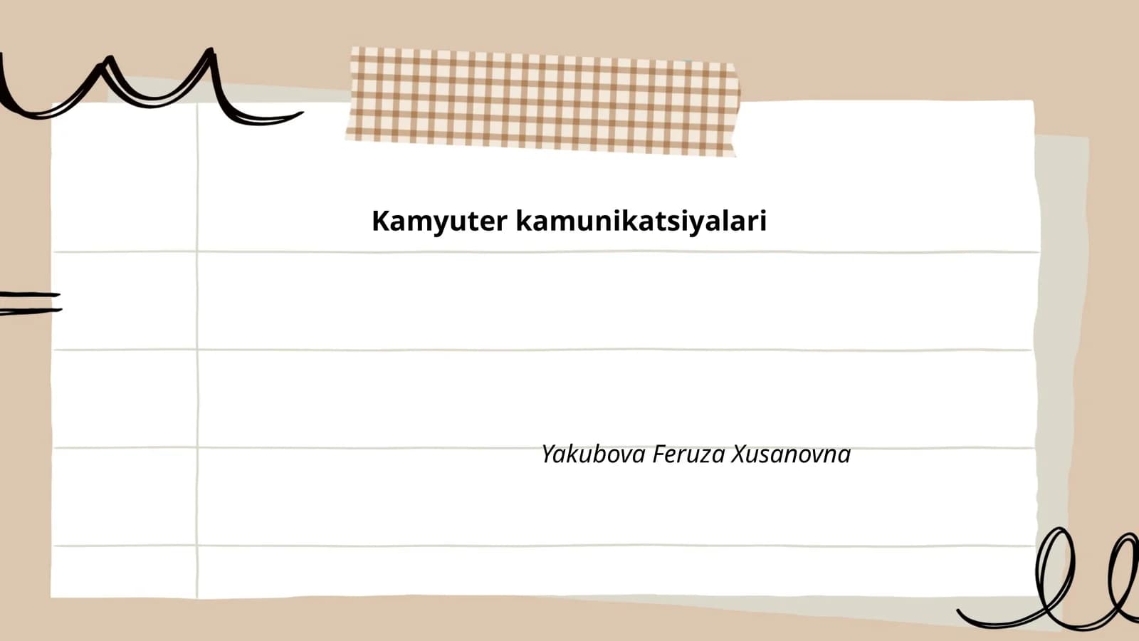 Kamyuter kamunikatsiyalari