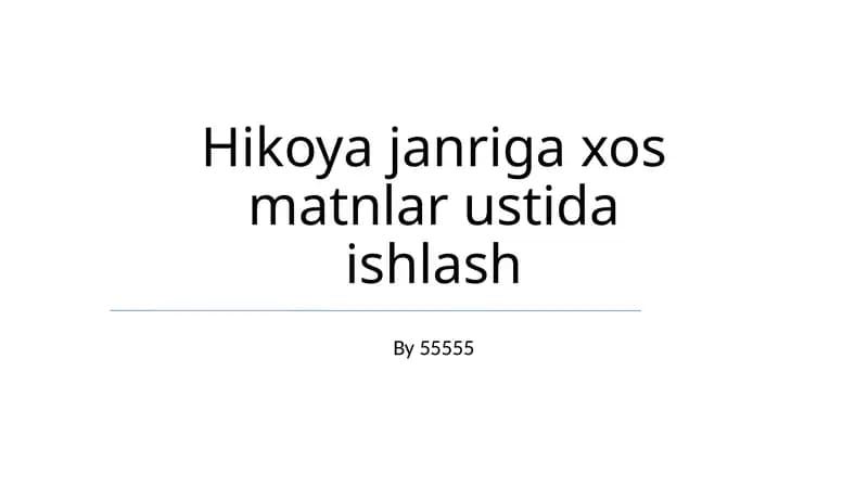 Mavzu va Mazmun