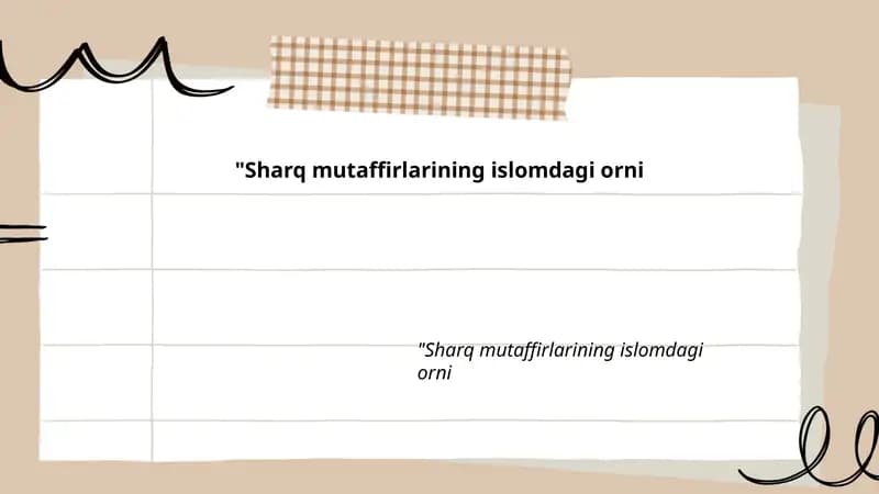 Sharq mutaffirlarining ilm-fan sohasidagi hissasi