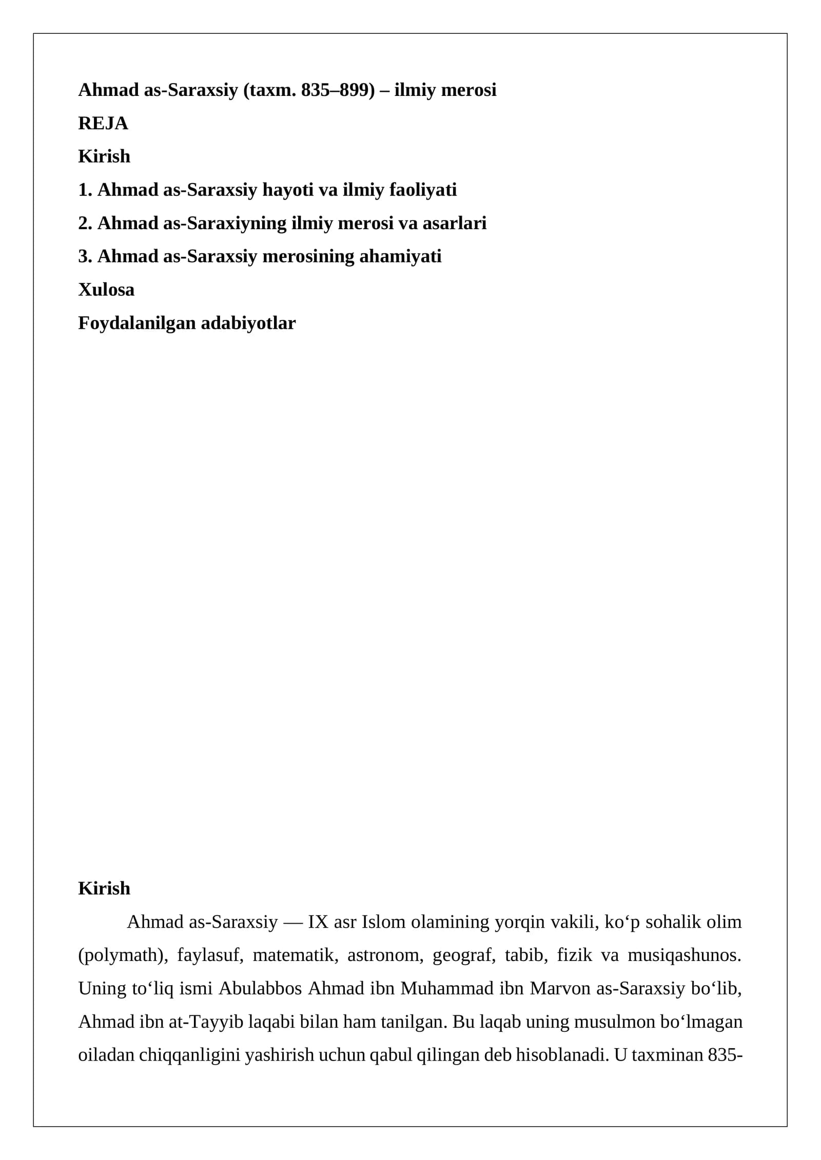 Ahmad as-Saraxsiy