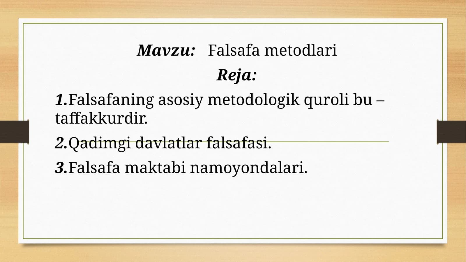 Falsafa metodlari