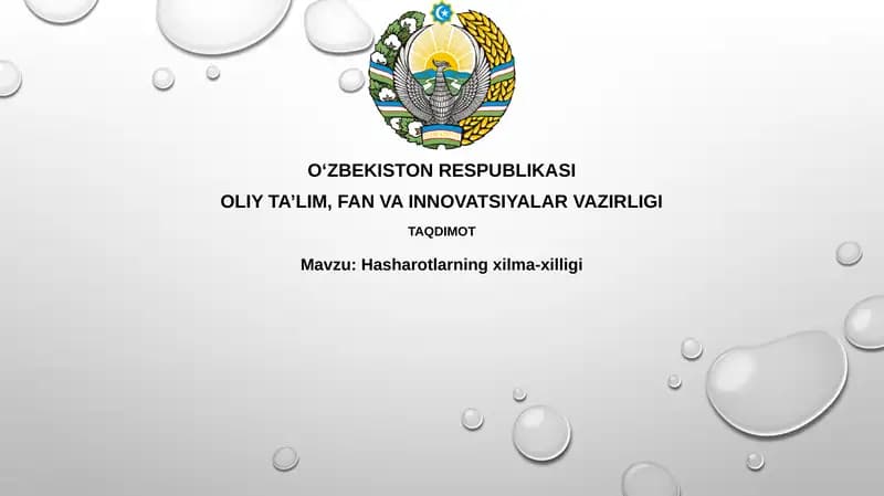 Hasharotlarning xilma-xilligi