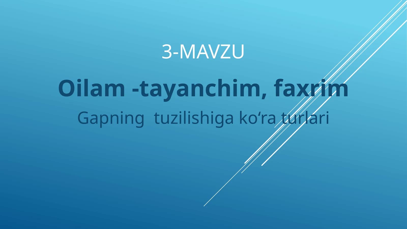 Oilam-tayanchim,faxrim