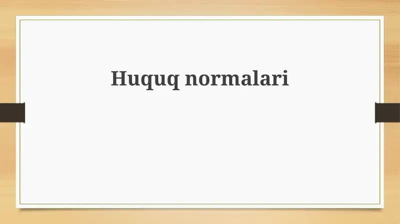 Huquqnormalari