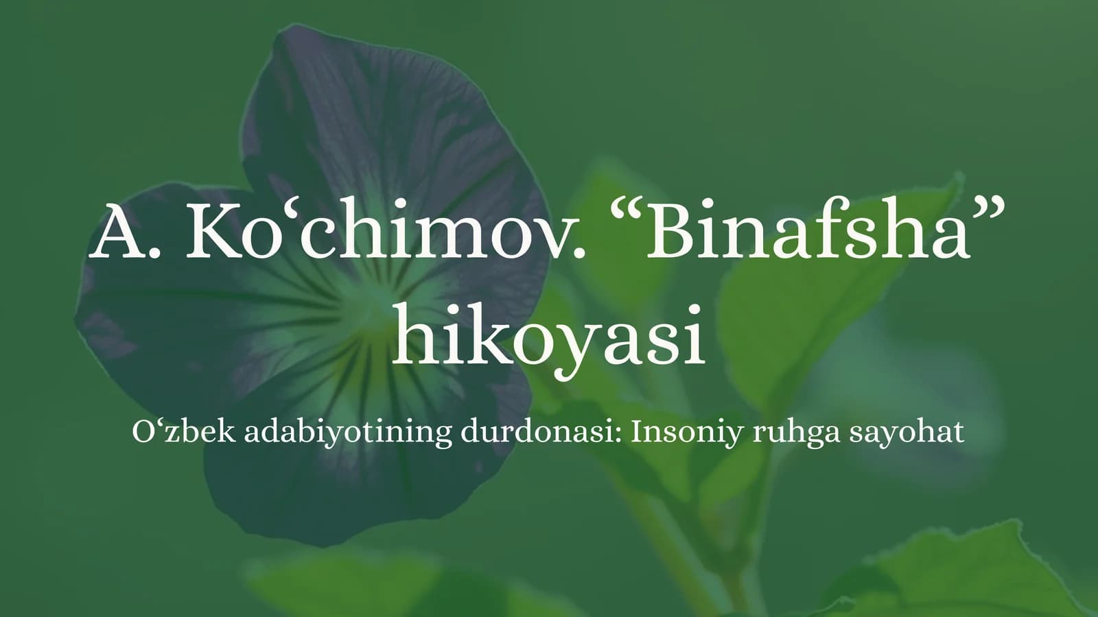Binafsha hikoyasi
