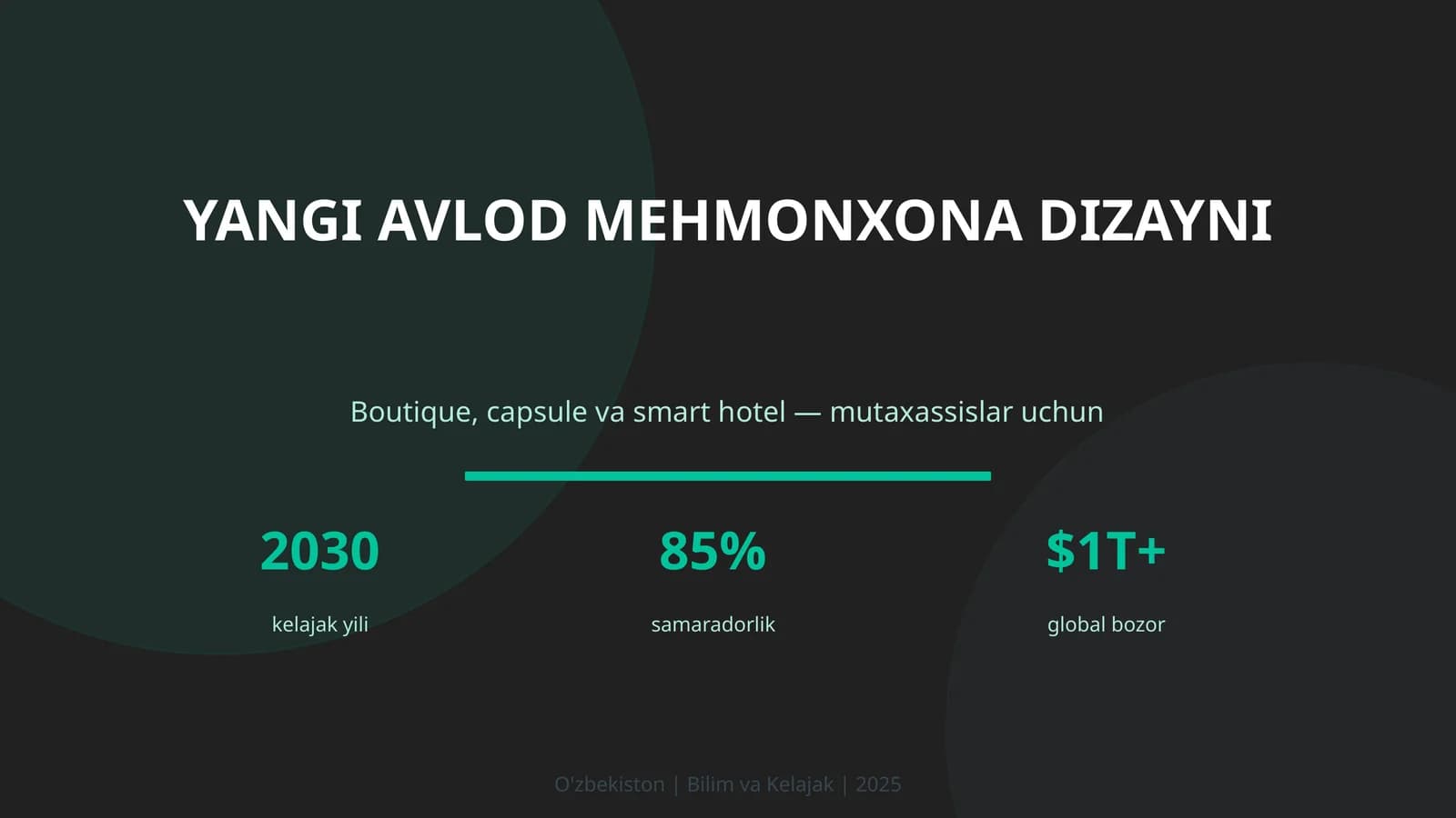 Yangi avlod mehmonxona dizayni