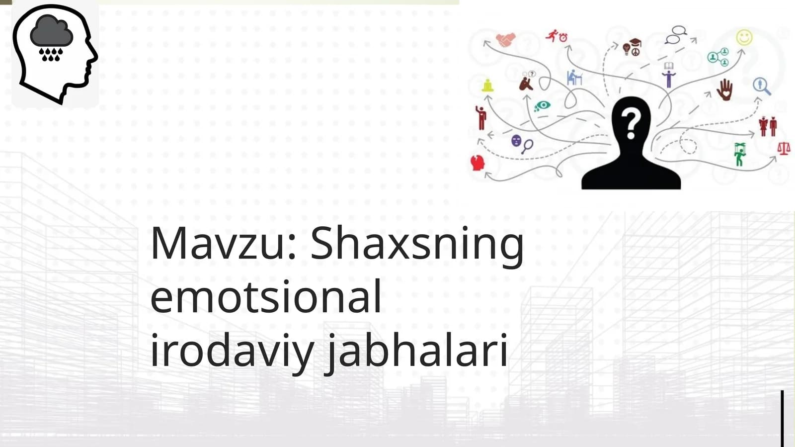Shaxsning emotsional jahalari