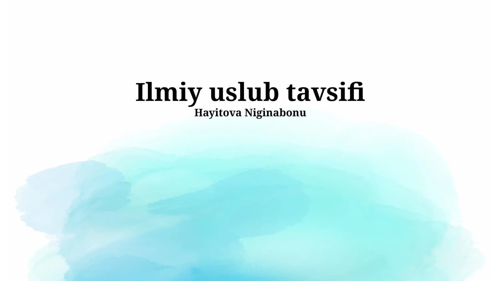 Ilmiy uslub tavsifi