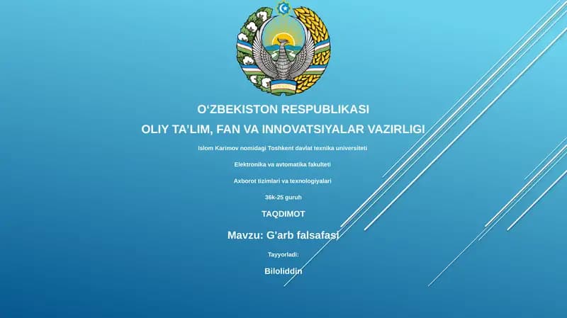 G'arb falsafasi