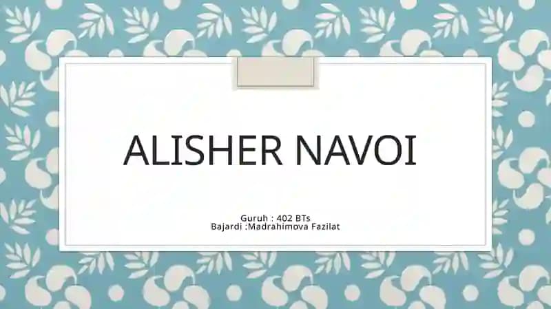 Alishernavoi