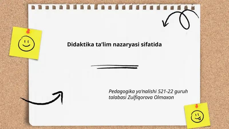 Didaktika taʼlim nazaryasi sifatida