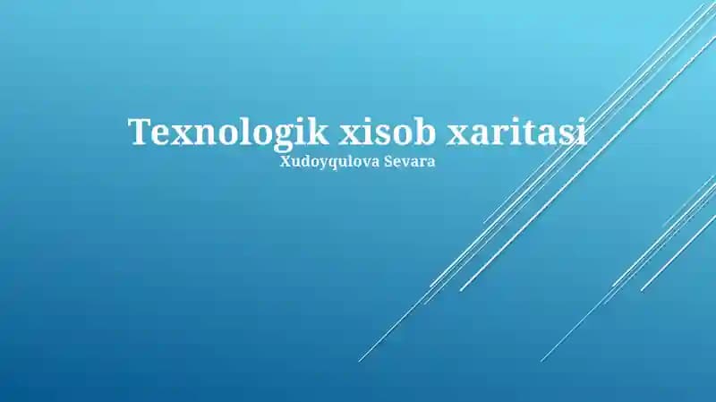 Texnologik xisob xaritasi