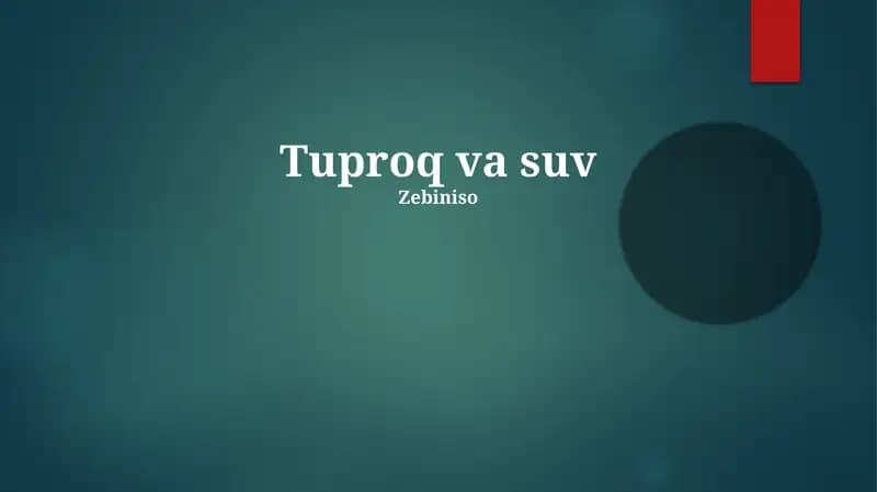Tuproq va suv