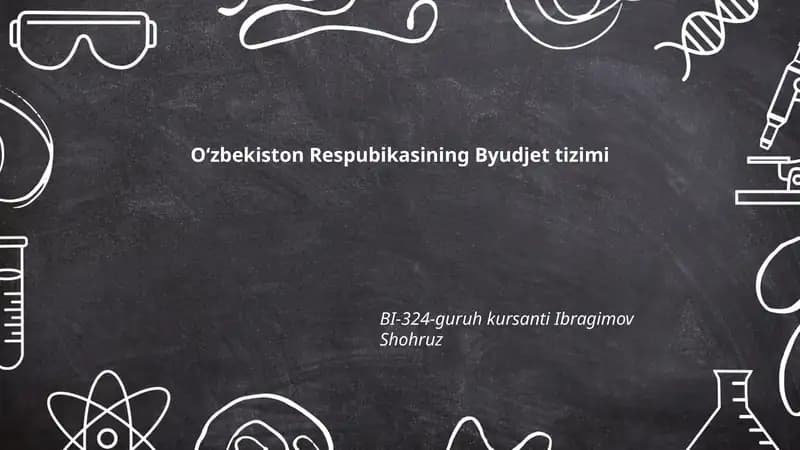 Oʻzbekiston Respubikasining Byudjet tizimi