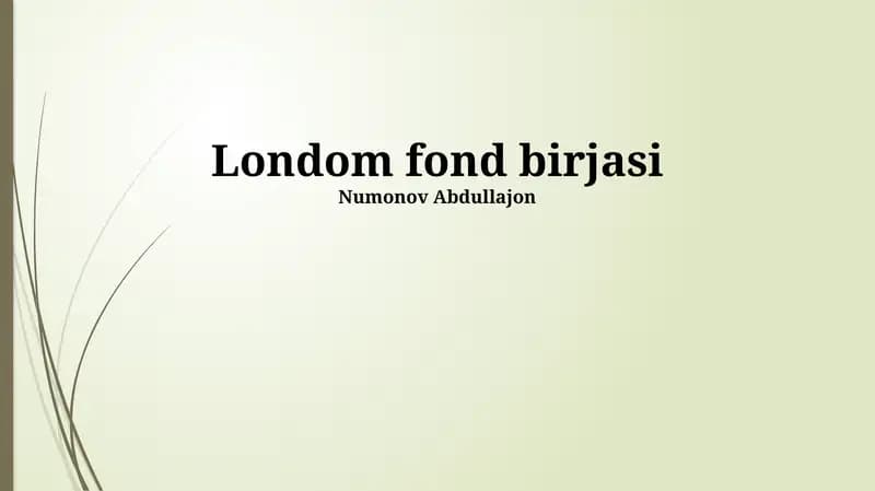 Лондон Фонд Биржаси
