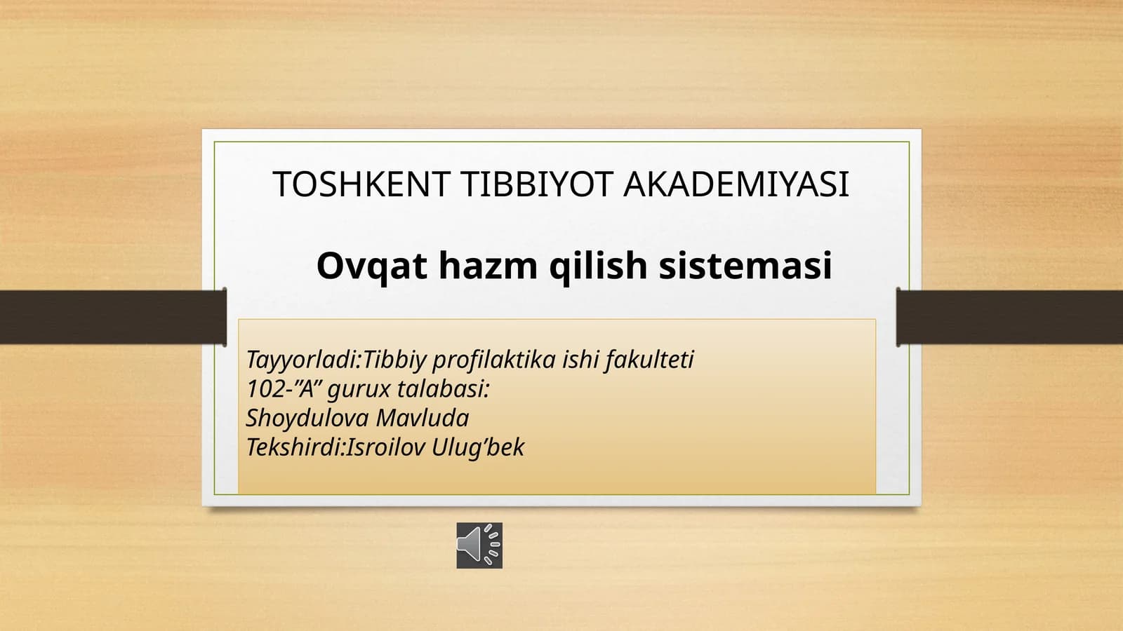 Ovqat hazm qilish