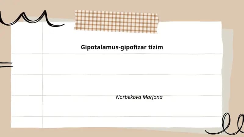 Gipotalamus-gipofizar tizim