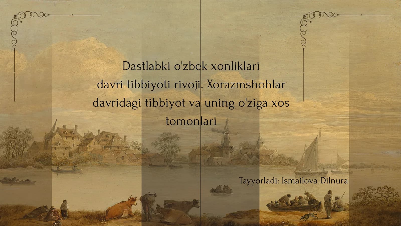 Xorazm tibbiyot va uning o'ziga xos tomonlari