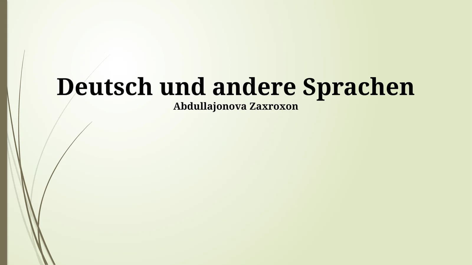 Deutsch und andere Sprachen