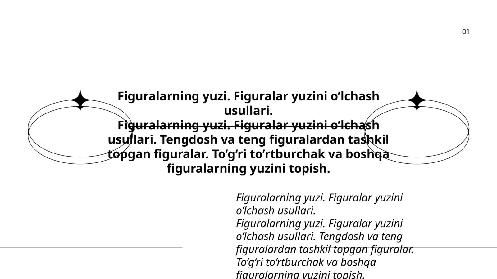 Figuralarning yuzi. Figuralar yuzini o’lchash usullari