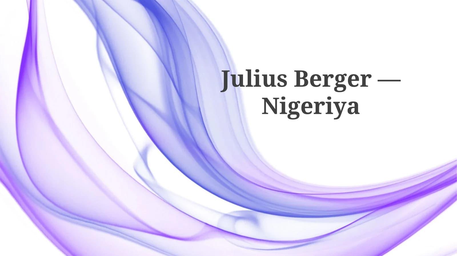 Julius Berger — Nigeriya