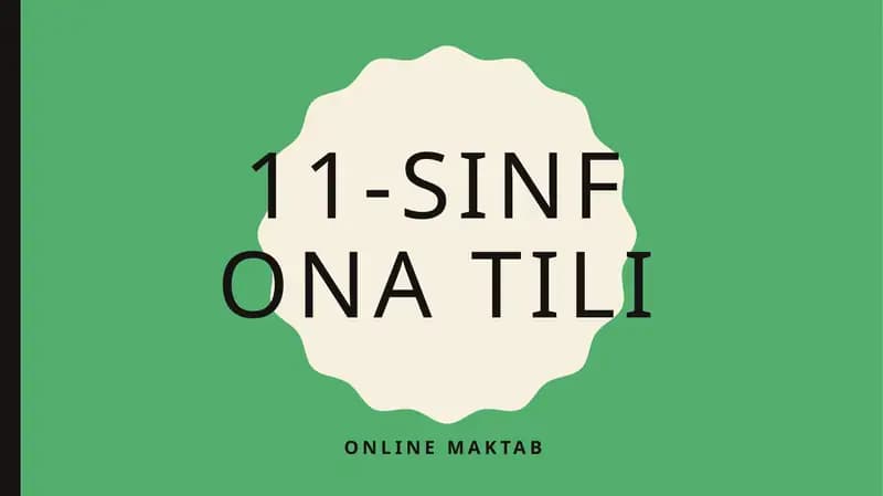 NUTQNING TO’G’RILIGI MAVZUSI