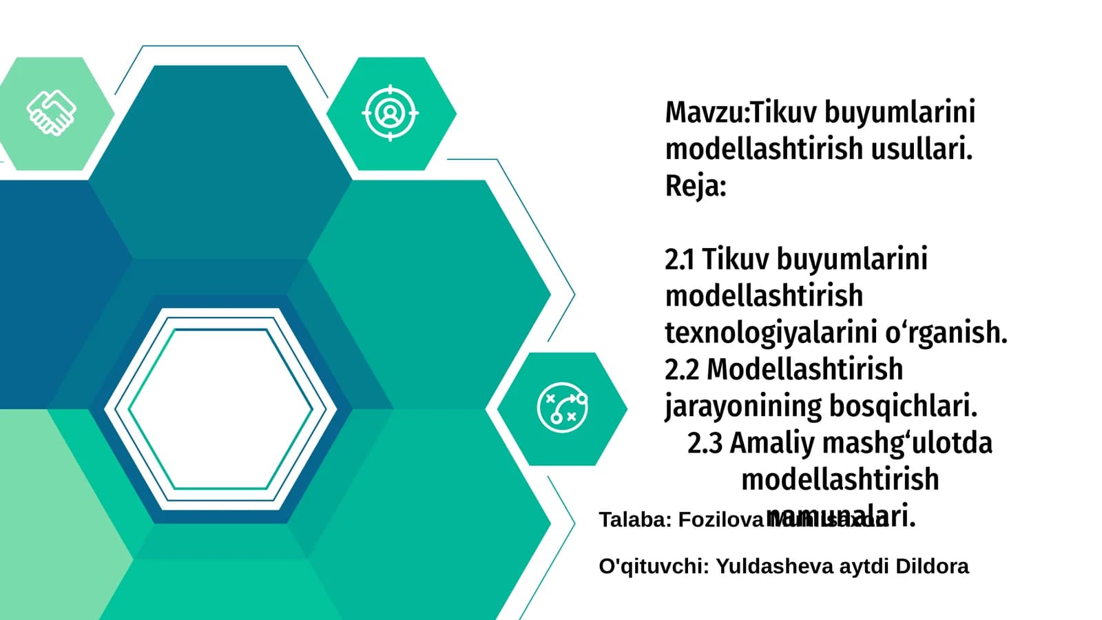 Tikuv buyumlarini modellashtirish usullari