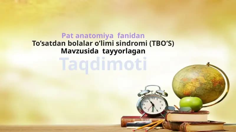 To’satdan bolalar o’limi sindromi