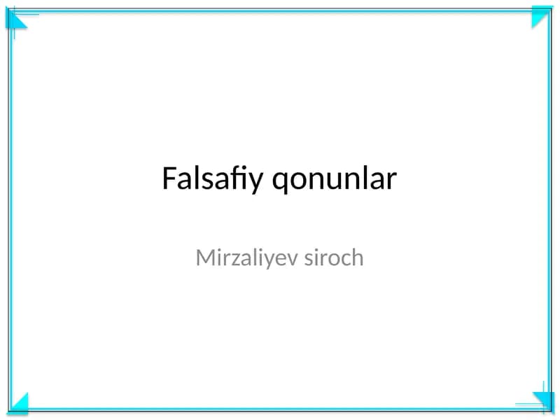 Falsafiy qonunlar